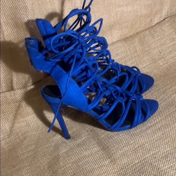 Zara Shoes - Zara Strappy Blue (Cobalt) Heels